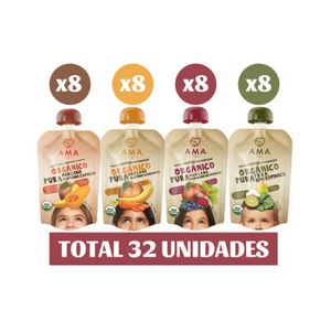 Ama Time - 32X Ama Mix Pure Vegetales Orgánico Papilla Colado Compota
