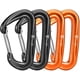 thumbnail image 1 of Mosquetones ultrarresistentes, paquete de 4, 12 kN (2697 lbs), resistentes, para camping, senderismo, actividades al aire libre, gimnasio, llaveros, etc., pequeños mosquetones para correa y arnés de p, 1 of 7