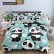 thumbnail image 1 of x2578 Bed SheetsCartoon Panda Children's Bedding Set For Kids Baby Girls Pink Duvet Cover Set Pillow Case Size Soft /Twin Quilt Cover 3-Piece Bedding Set (1 Duvet Cover + 2 Pillow Shams) nj2578, 1 of 5