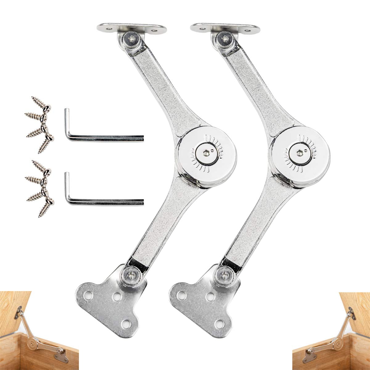 Apffsy - Bisagras De Soporte De Tapa Con Cierre Suave Para Caja De Juguetes, Resistente, 50 Libras