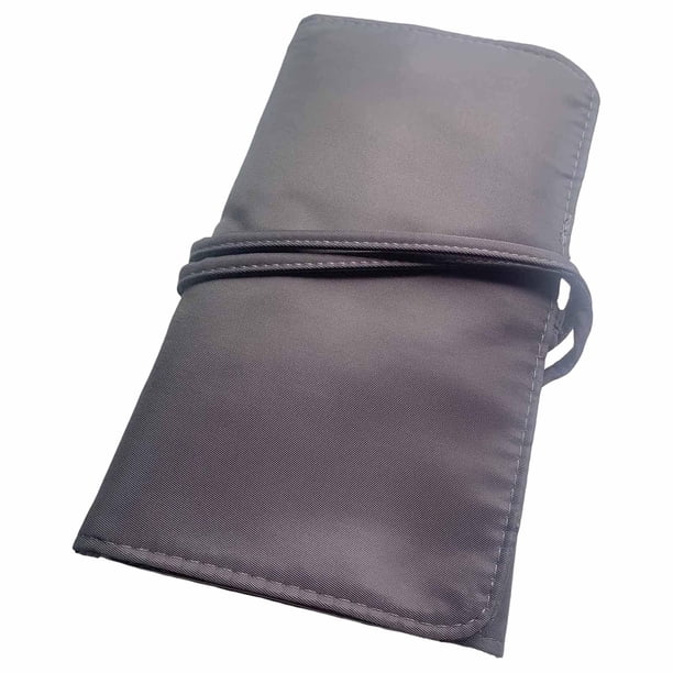 Estuche de cosméticos Divisores portátiles Tamaño de viaje Bolso de mano Bolsa de transporte a prueba de polvo Bolsa de cosméticos Bolso de maquillaje Gris