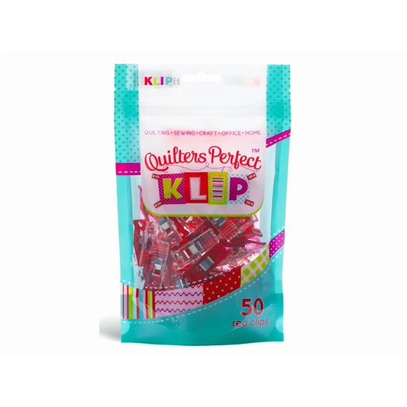 Pinzas KLIPit rojas para quilting 50 uds (KLP16191)