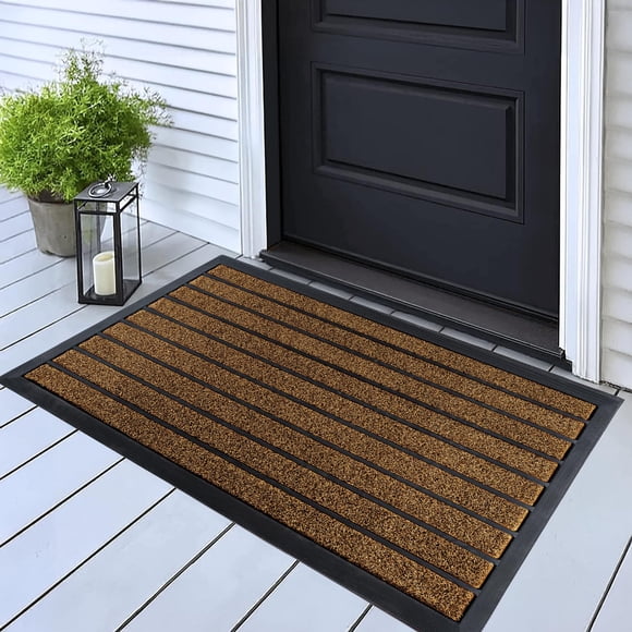Tapete Para Puerta Extra Duradero Atrapa Suciedad 82 X 51 Cm Café