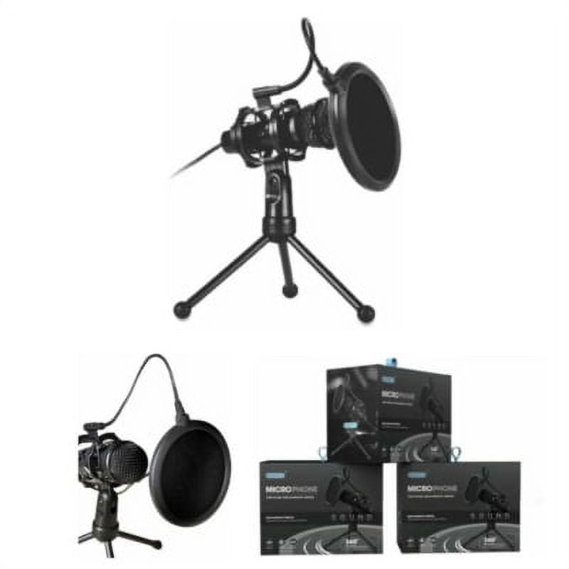 Genérico - Microfono Condensador Filtro Tripode Aux 35mm Ezra