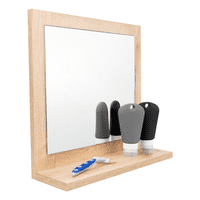 Tuhome - Espejo Rectangular Marco De Madera 35X35X10 Cm