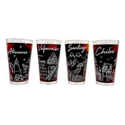 Set De Vaso Chile Collection Glasso 4 Piezas Transparente
