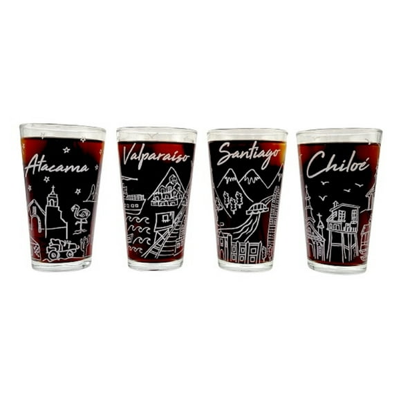 Set De Vaso Chile Collection Glasso 4 Piezas Transparente, 1 Un