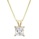 thumbnail image 1 of Collar Paris Jewelry 14K Yellow Gold Princess-Cut Created White Sapphire 18" Dorado, 1 of 3