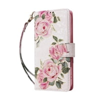 Foxdock Funda Tipo Cartera Floral Para Iphone Se2 ,Funda Con Tapa De Cuero Pu, Protección Antigolpes Con Ranuras Para Tarjetas Y Soporte