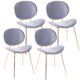 thumbnail image 1 of Pack 4 Sillón Angelica Velvet Gris | Sala, Dormitorio u Oficina, 1 of 4