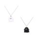 thumbnail image 3 of 2x Pareja Collar Colgante Accesorios Para Mujeres Hombres Negro Blanco, 3 of 5