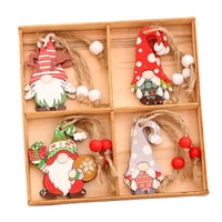 Magideal - 12 Adornos Colgantes De Madera De Navidad De Gnomo Adornos De Muñeca De Papá Noel Con Etiqueta De Regalo De Cuerda Para El Festival De Inauguración De