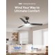 thumbnail image 2 of Ventilador de Techo DREO 52" Negro Motor DC Control Remoto Luz, 2 of 8