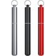 thumbnail image 1 of Tubo de almacenamiento de metal de aluminio hermético (3 paquetes), lindo y pequeño, impermeable y a prueba de olores, con llavero, cabe en el bolsillo, bolso, portátil para viajes y actividades al ai, 1 of 6