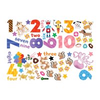 Bothyi - 2 Pegatinas De Pared Con Números Del 1 Al 10, Decoración De Pared Para Niños Pequeños, Guardería, Aula, Estilo A