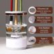 thumbnail image 5 of Limpiador de Pinceles Babluble Eléctrico con Vaso de Enjuague Blanco, 5 of 7