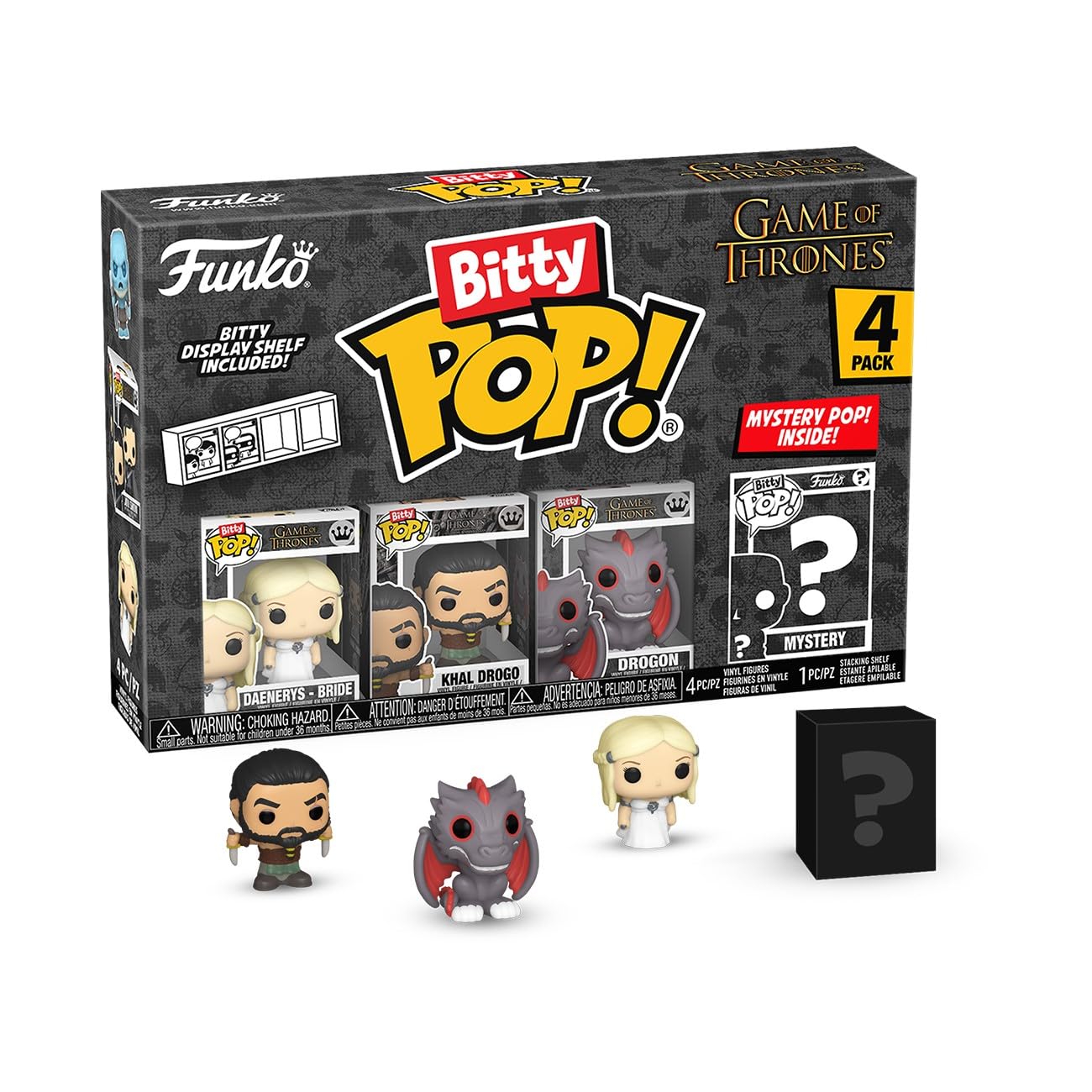 Funko Pop Bitty Juego De Tronos Daenerys Targaryen Khal Drogo Drogon Set