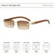 thumbnail image 2 of Trendy Men's Frameless Rectangle Sunglasses with UV400 Protection, 2 of 5