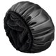 thumbnail image 1 of Gorro de ducha Aquior con forro de felpa impermeable para mujer, negro, 1 of 9