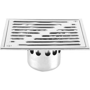 Veat00L - Coladeras De Desagüe En Acero Inoxidable - Cuadradas - Antiolor - Desagüe De Ducha Con Puerta Desmontable - Ideal Para Baño, Cocina Y Balcón (150X150Mm)