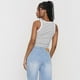 thumbnail image 3 of Polera Mujer Sin Mangas Regular Gris Melange Corona, 3 of 5