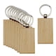 thumbnail image 3 of 10x Llavero Rectangular De Madera DIY Llaveros De Madera En Blanco Para Grabar Pintura 3,2 Cm X 5,3 Cm, 3 of 5