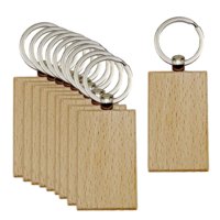 Magideal - 10 Uds Llavero De Madera Sin Terminar Llavero De Madera En Blanco Diy Colgante Etiquetas Para Llaves Llavero Para Fabricación De Joyería Artesanal , 32 Cm X 53 Cm