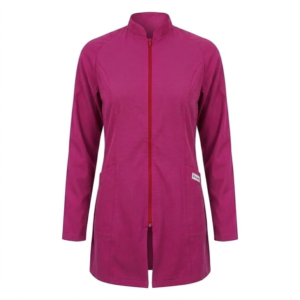 Bata Mujer tela Anti fluidos. Fucsia - Art. BC-13
