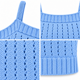 thumbnail image 3 of Top Mujer Tejido Calado Corto Con Tirantes azul Talla Única, 3 of 3