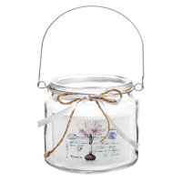 Homeessentials - Porta Velas De Vidrio Diseño Primavera Ajo 10 Cm