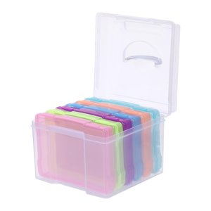 Magideal - Caja Organizadora De Almacenamiento De Tarjetas De Felicitación Con 6 Divisores Extraíbles Para Fotos De Tarjetas De Recuperación De Cumpleaños Navide