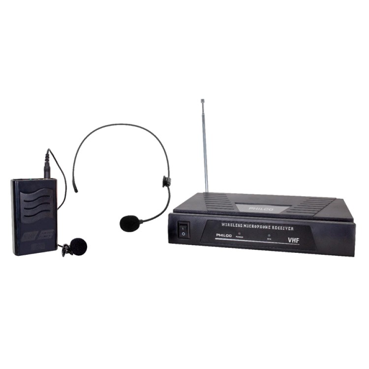 Philco - Microfono Inalam. 2 En 1 Cintillo/Solapa Vhf