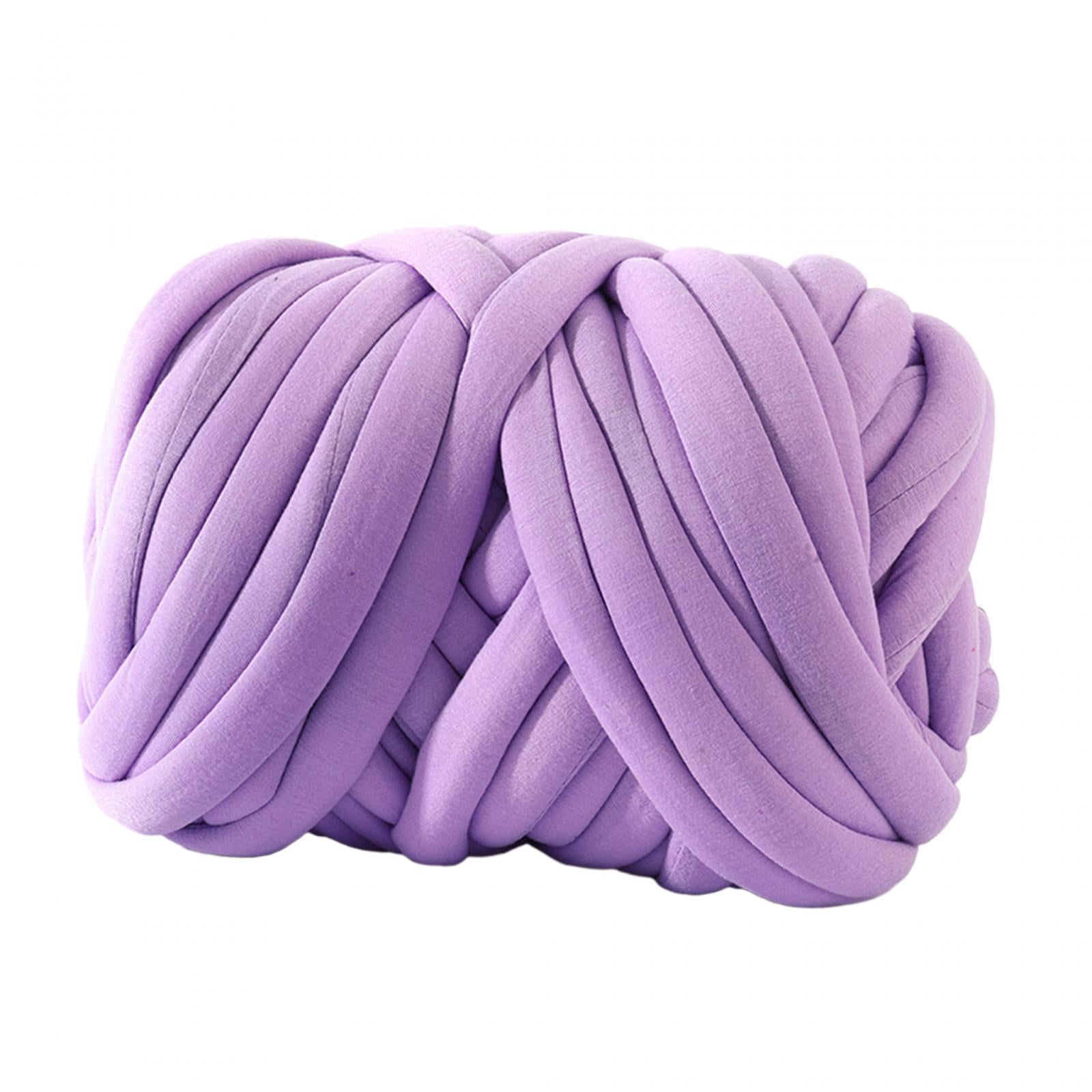 Magideal - Hilo De Lana Grueso, Hilo De Peso, Tela De Ganchillo, Hilo Voluminoso Diy, Hilo Voluminoso Para Estera De Punto, Suéter, Cama, Tapiz De Valla , Violeta Claro