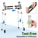 thumbnail image 5 of Walker DELOG Narrow plegable para personas mayores 3 en 1 con ruedas de 5 pulgadas, 5 of 6