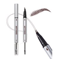 Bolígrafo Para Cejas Sheglam Real Flow, Laminado, Color Castaño, Con Diseño 2 En 1