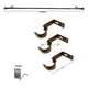 thumbnail image 3 of Set Simple De Barra para Cortina Extensible 170-320 Cm De Metal Diámetro 16/19 Mm Soporte De Muro Terminal Cónico Color Café, 3 of 3