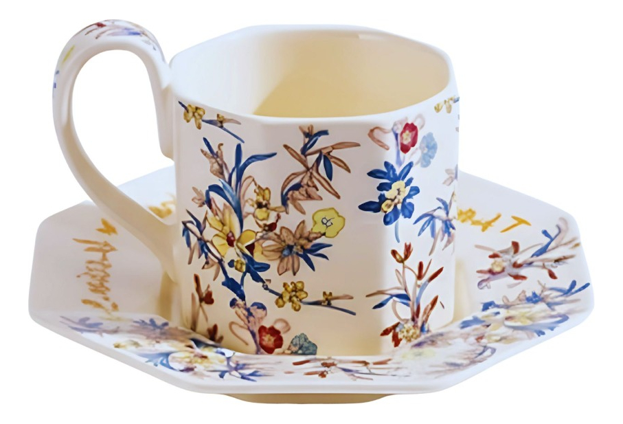 Genérico - Taza Elegante Platillo Floral Decorativa Hogar Jhn