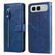 thumbnail image 1 of Funda tipo cartera para Infinix Smart10 Plus con bolsillo con cremallera y ranuras para tarjetas – Función de soporte Azul, 1 of 5