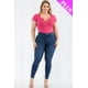 thumbnail image 5 of Saronite Body Casual Básico con Cuello Abierto, Manga Corta, sin Costuras, Suave, Estilo Insinuación (Talla Grande para Mujer), 5 of 5