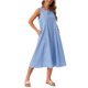 thumbnail image 4 of INSPIRE CHIC Vestidos sin mangas a cuadros para mujer, ajuste holgado casual, vestido midi de cuadros con bolsillos, atuendos de verano, talla S, azul oscuro, 4 of 6
