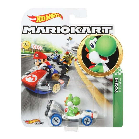 Vehículo a Escala Hot Wheels Mario Kart 1:64 Yoshi