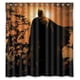 thumbnail image 1 of Cortina de ducha de superhéroe de dibujos animados Batman, juego de cortina de baño con ganchos, tamaño 66 x 72 pulgadas, 1 of 3