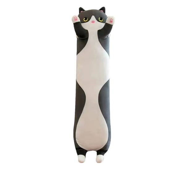 Peluche Almohada Alargado De Gato Para Niños Y Adultos