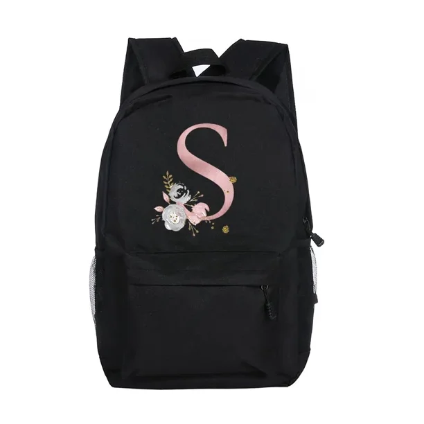 Personalized Girls School Bags Custom Letter with Name Print Backpack Kindergarten Children Schoolbag Teenage Kids Daypack Gifts