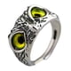 thumbnail image 1 of Demon Eye Owl Anillos Retro Elegante Anillo Llamativo Para Pareja Amantes Hombres Mujeres Amarillo, 1 of 5