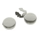 thumbnail image 3 of 2 Uds Ufflinks Para Hombres Camisas De Vestir Fiesta Puños Redondos Cubiertas De Botones Plata, 3 of 5