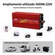 thumbnail image 5 of Inversor Voltaje 3000w Transformador 12v A 220v Conversor De Energia Con Puerto Usb Para Automovil Furgon Camping Casa Sistema Solar Doble Ventilador FIGOIMPORT, 5 of 7