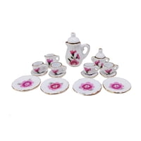 Magideal - 1/12 Casa De Muñecas Miniatura Taza De Té De Accesorios Para El Hogar Juguetes Muebles De Cocina Escena De La Vida Mini Tetera Taza Plato , Estilo B