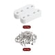 thumbnail image 3 of Uxcell paquete de 10 soportes rectos planos, placa de refuerzo de hierro de 55x5mm para reparación de muebles de madera, blanco, 3 of 5