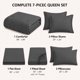 thumbnail image 2 of HIMEET Queen Comforter Set, 7-Piece Point-Quilted Bed in a Bag, 2 of 3